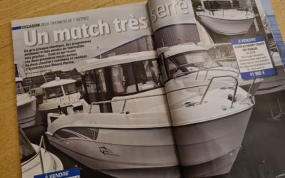 Comparatif de deux occasions dans le magazine Moteur Boat