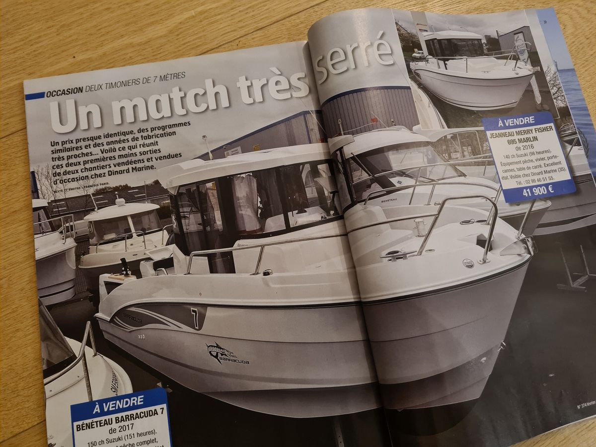 Occasion Dinard Marine dans le Moteur Boat Magazine n°374 Février 2021