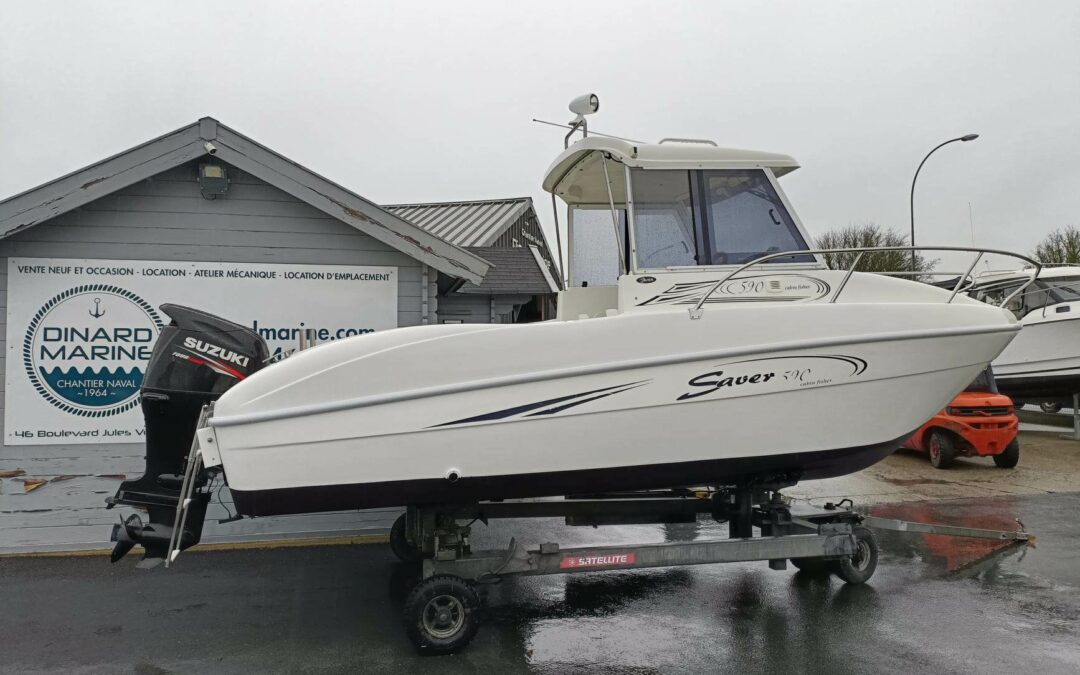 Saver 590 Cabin Fisher millésime 2013 + Suzuki 115 Cv