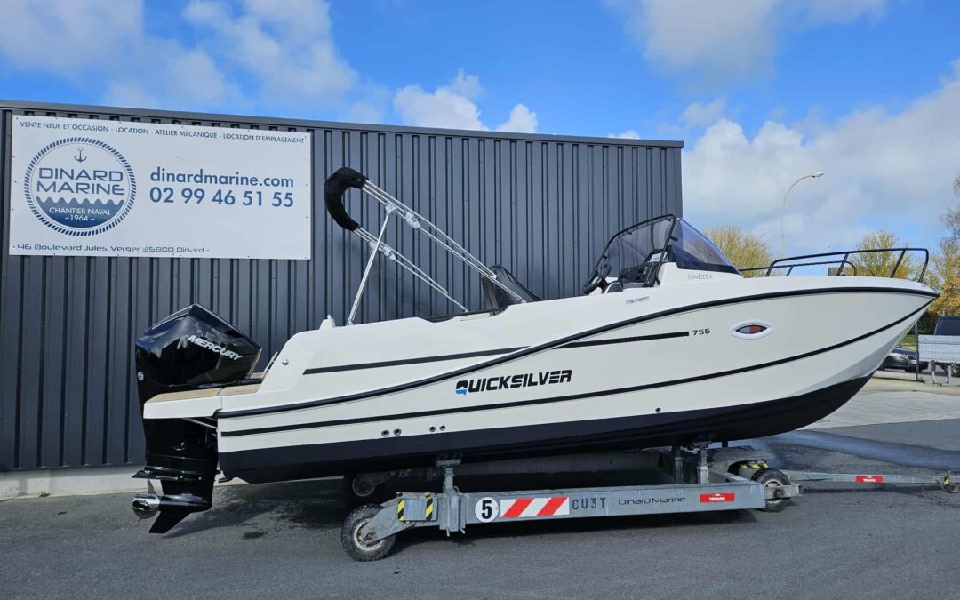 Quicksilver 755 Sundeck millésime 2026 + Mercury 225 Cv blanc