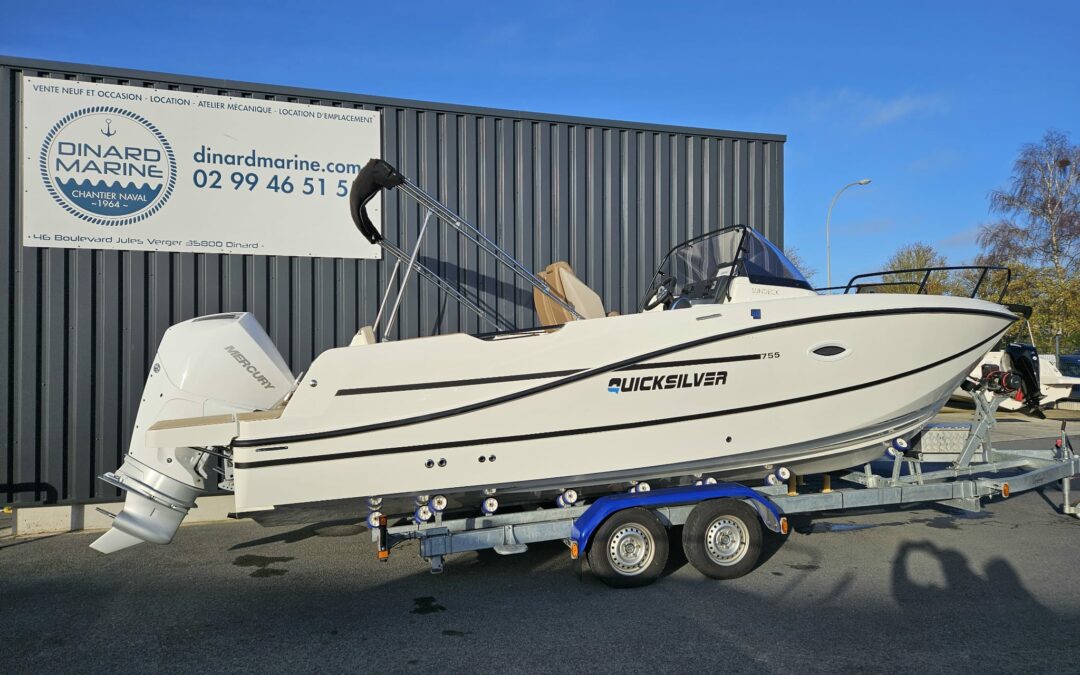 Quicksilver 755 Sundeck millésime 2026 + Mercury 225 Cv blanc