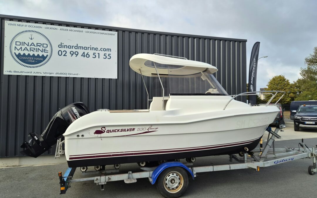 Quicksilver 530 Flamingo millésime 2005+ Mercury 50 Cv (2018)+ remorque